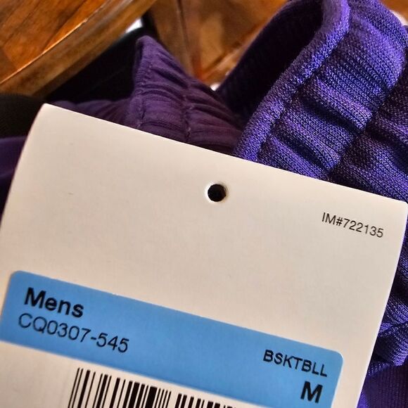 Nike Showtime Lakers Basketball Pants Joggers Purple Black Men's Medium M Tech - Picture 10 of 13